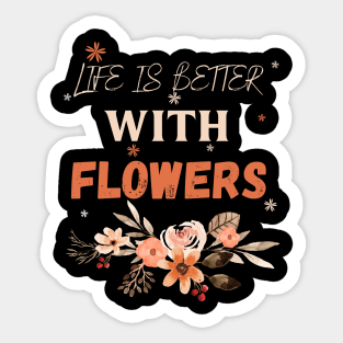 Flowers lover design gift for her who love floral design Sticker